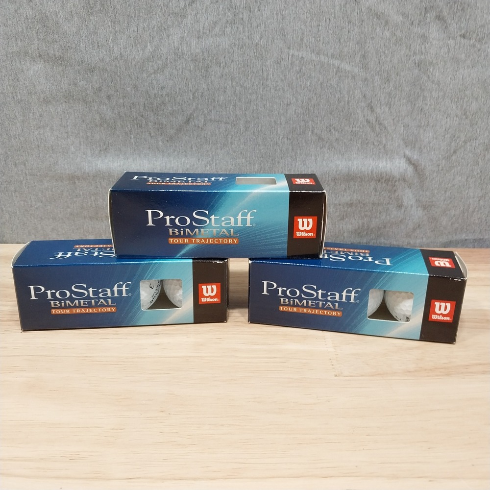 Wilson Golf Balls ProStaff BiMetal Tour Trajectory 3 Packs White